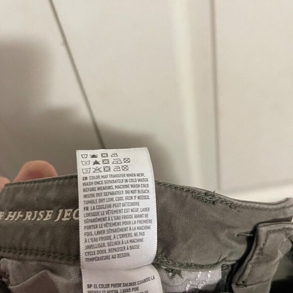 American Eagle Women's Green Super Hi-Rise Jegging Stretch Skinny Jeans Size 4 - Picture 9 of 12